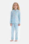 BLUE PRINTED PYJAMA SET