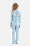 BLUE PRINTED PYJAMA SET