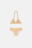 Sarı Çizgili Üçgen Küçük Bikini Takımı