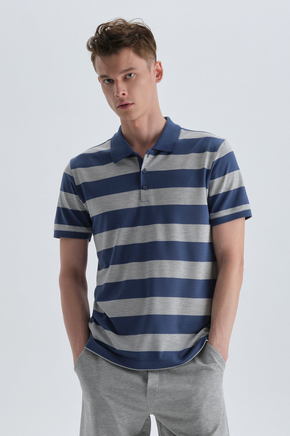 BLUE PRINTED T-SHIRT