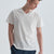 Beyaz Pamuk V Yaka T-Shirt