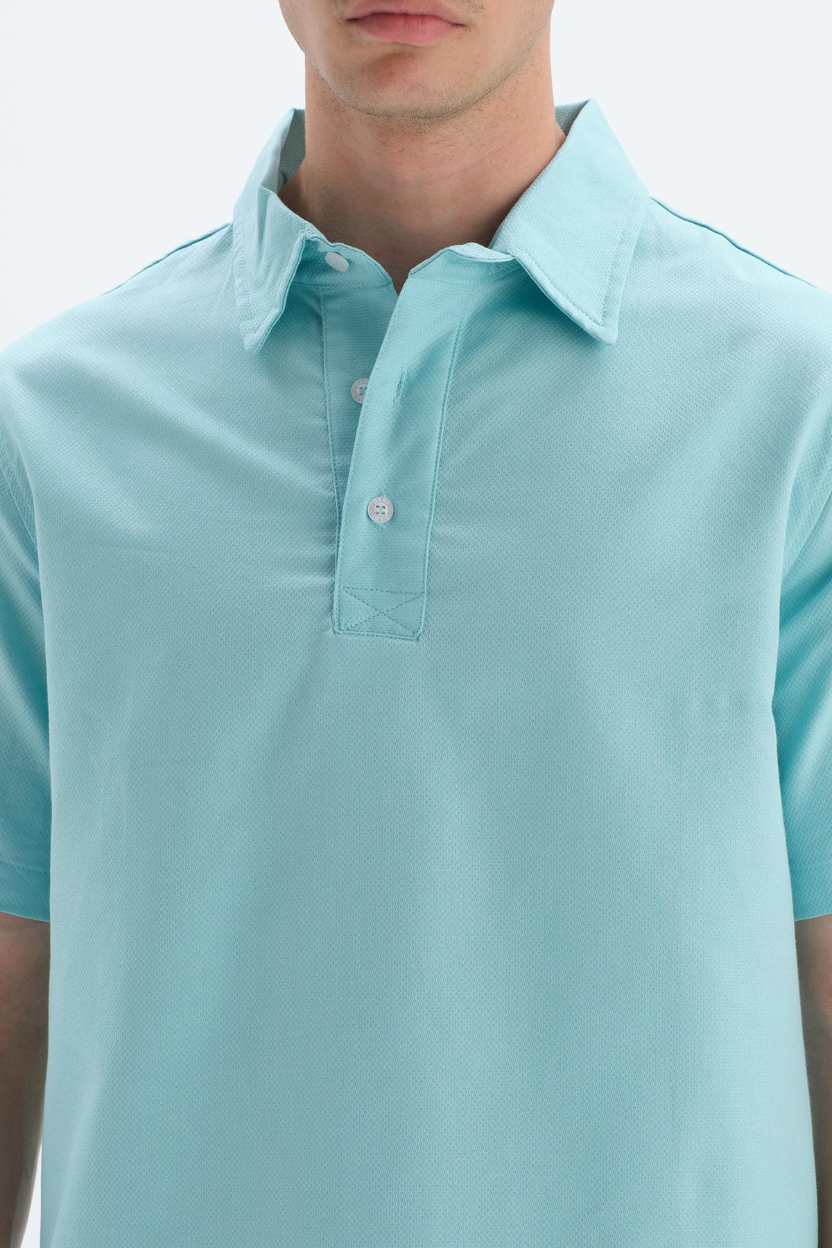 Yeşil Pamuklu Polo Yaka T-Shirt