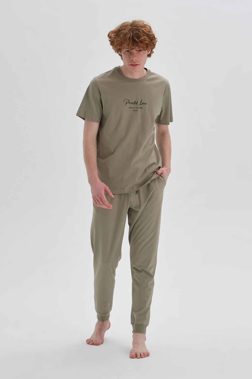 KHAKI PYJAMA SET