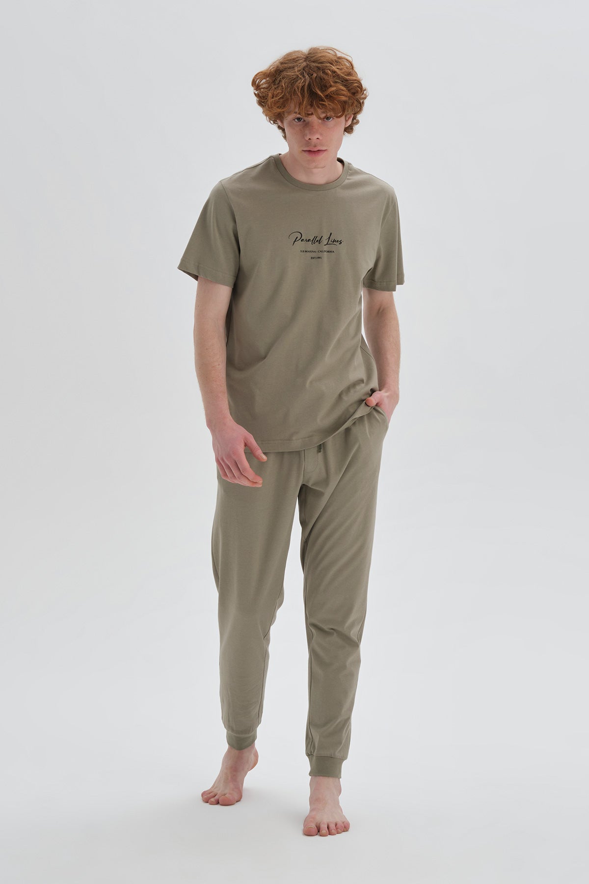 KHAKI PYJAMA SET
