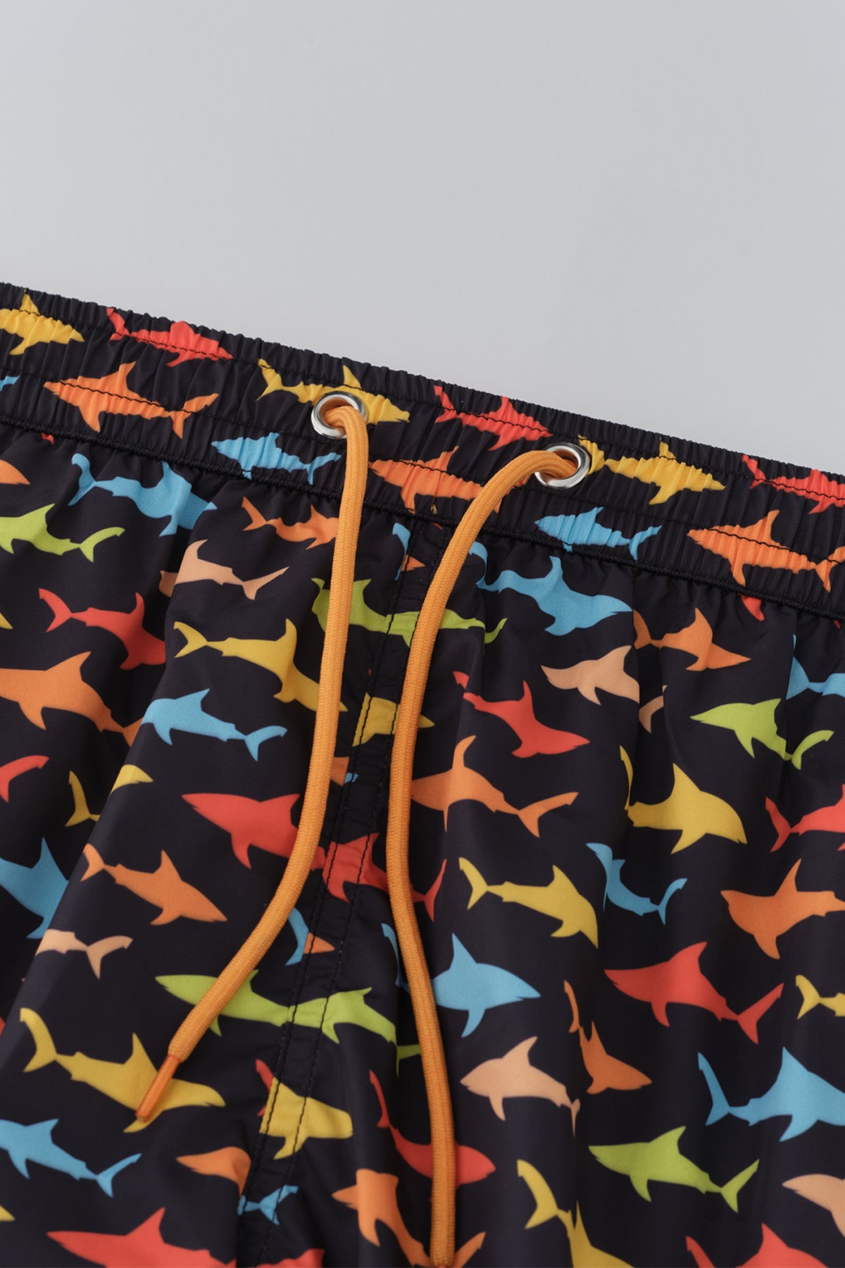 Lacivert Micro Orta Balık Desenli Şort