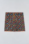 Lacivert Micro Orta Balık Desenli Şort