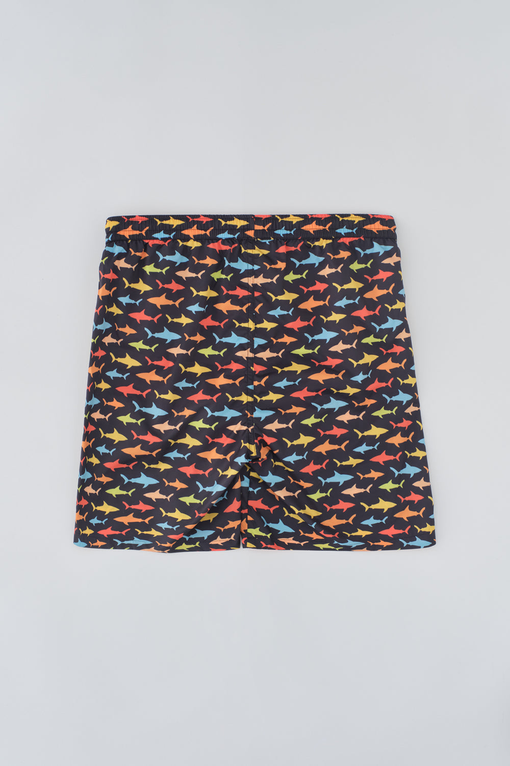 Lacivert Micro Orta Balık Desenli Şort