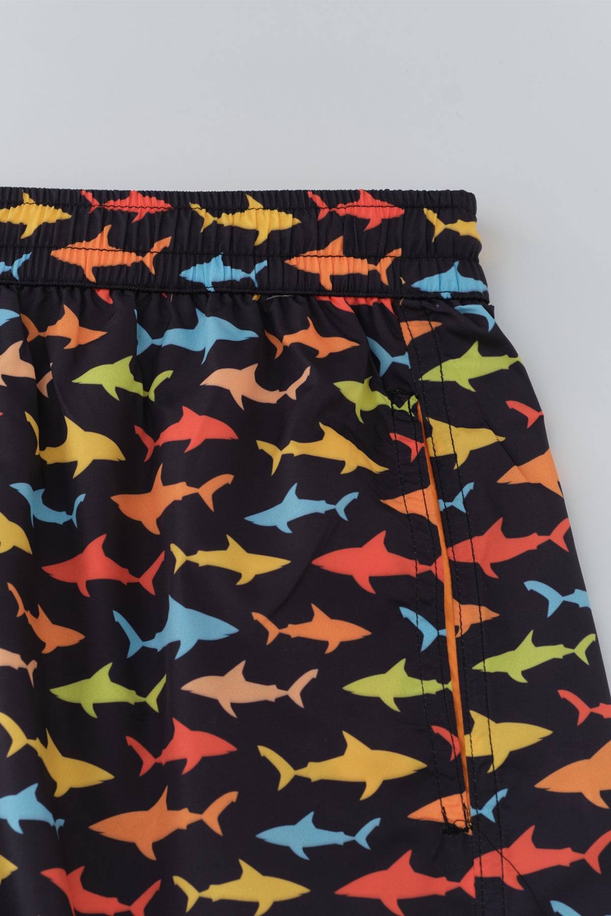 Lacivert Micro Orta Balık Desenli Şort