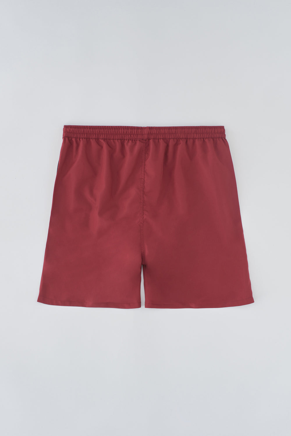 Bordo Micro Orta Düz Deniz Şortu