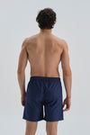 Lacivert Micro Orta Düz Deniz Şortu
