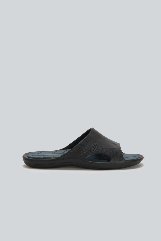 BLACK - GREY SLIPPER