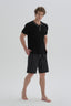 BLACK SHORT PYJAMA SET