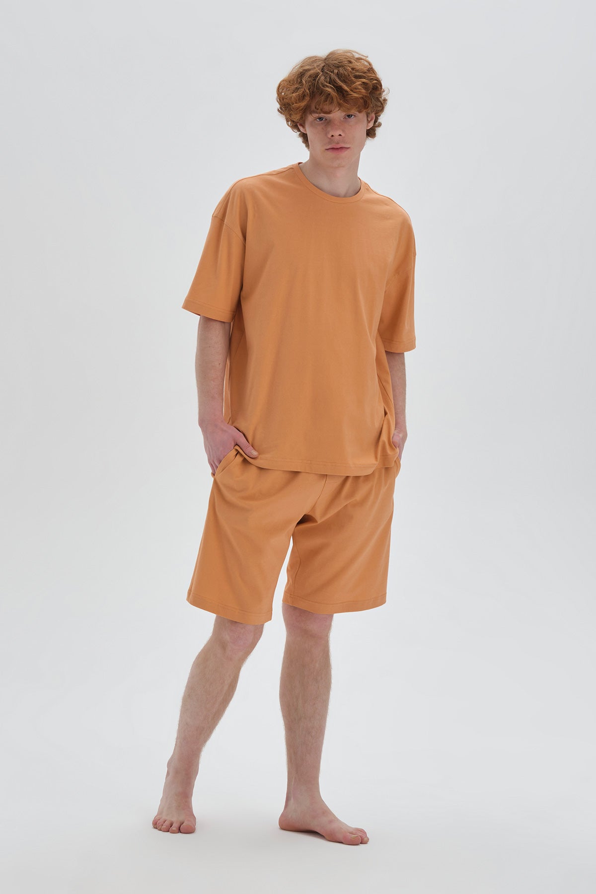 ORANGE SHORT PYJAMA SET