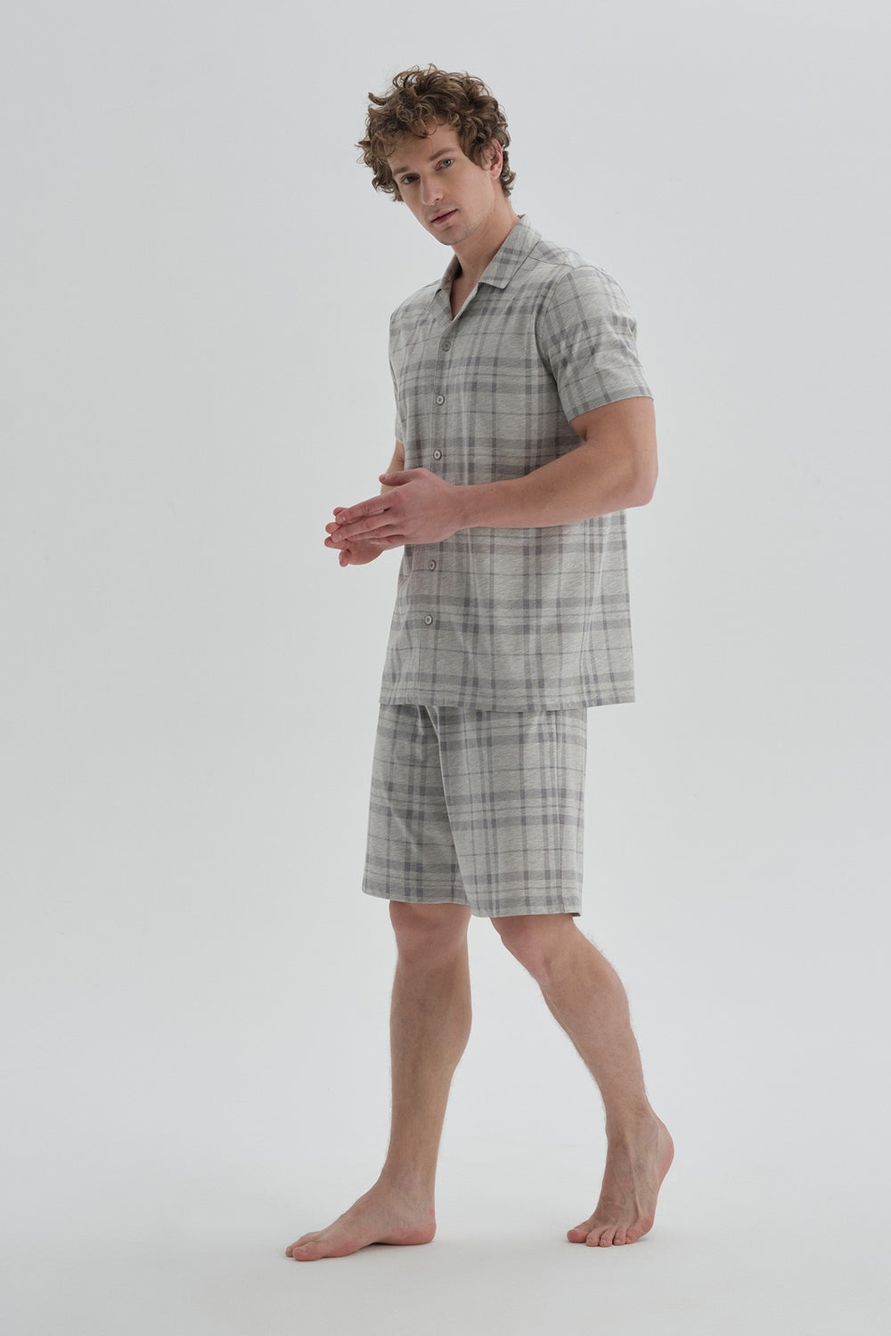 GREY SHORT PYJAMA SET