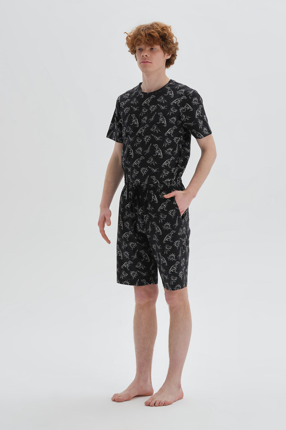 BLACK SHORT PYJAMA SET