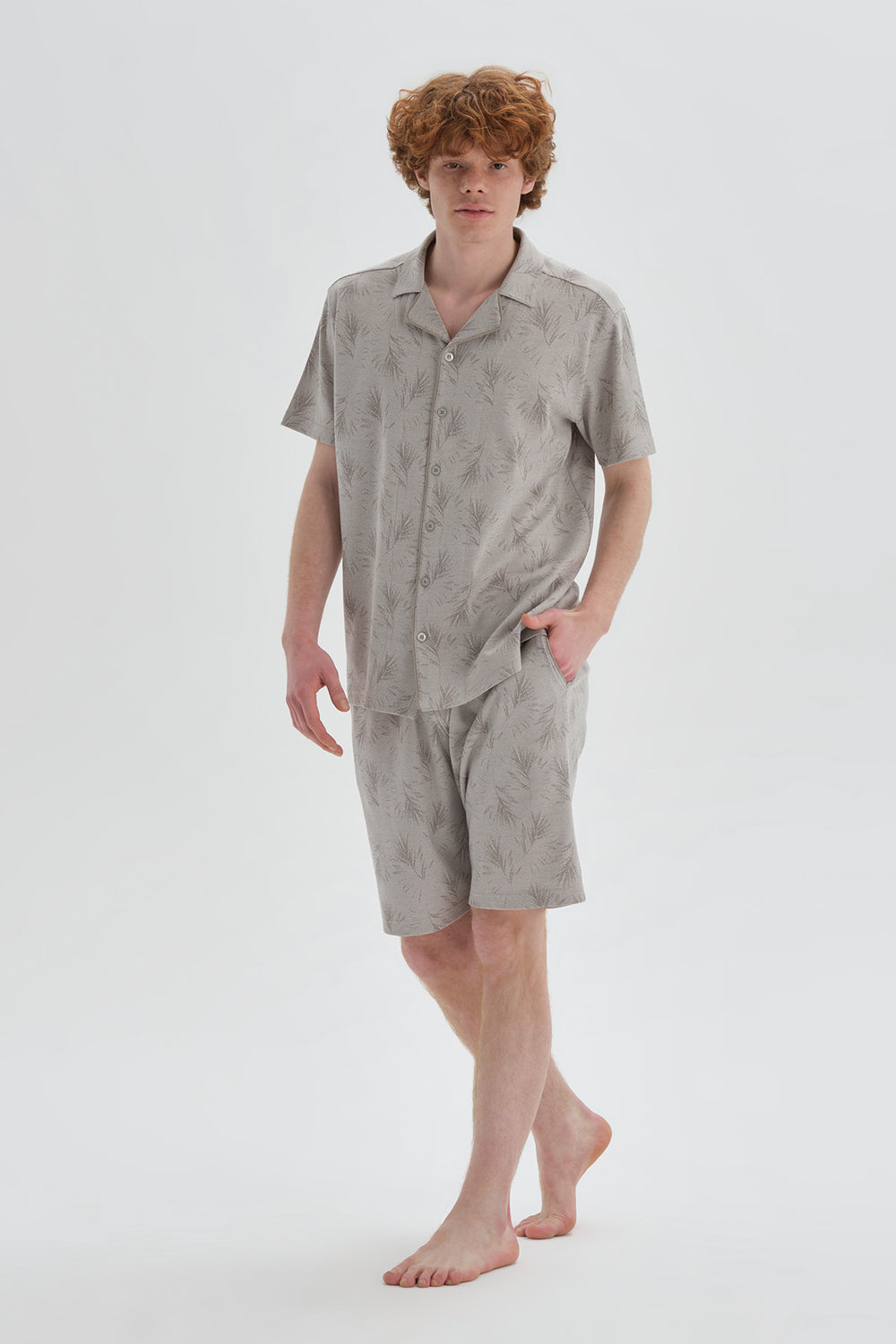 GREY SHORT PYJAMA SET