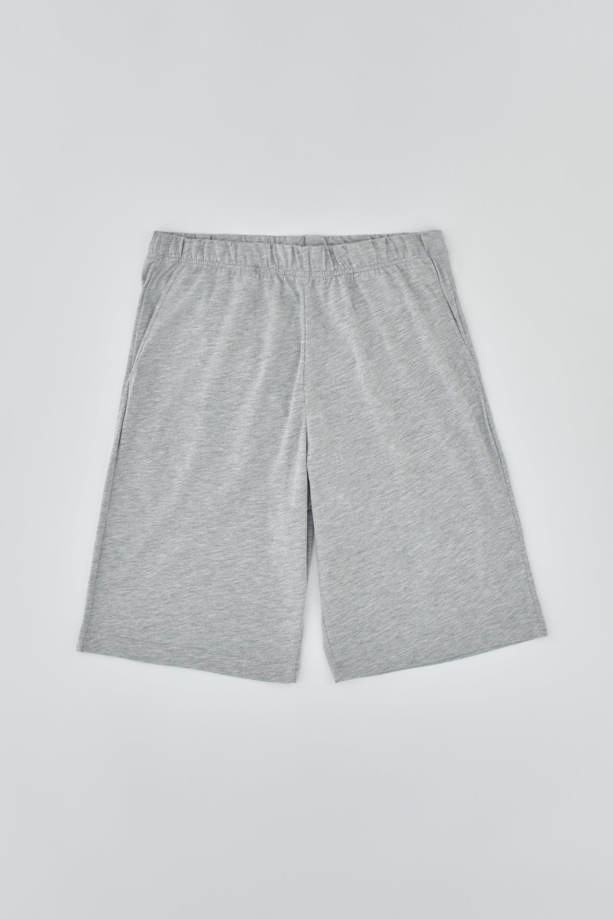 GREY MELANGE SHORTS SET