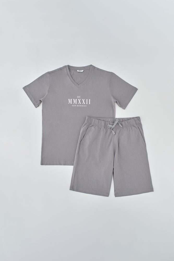 GREY SHORTS SET