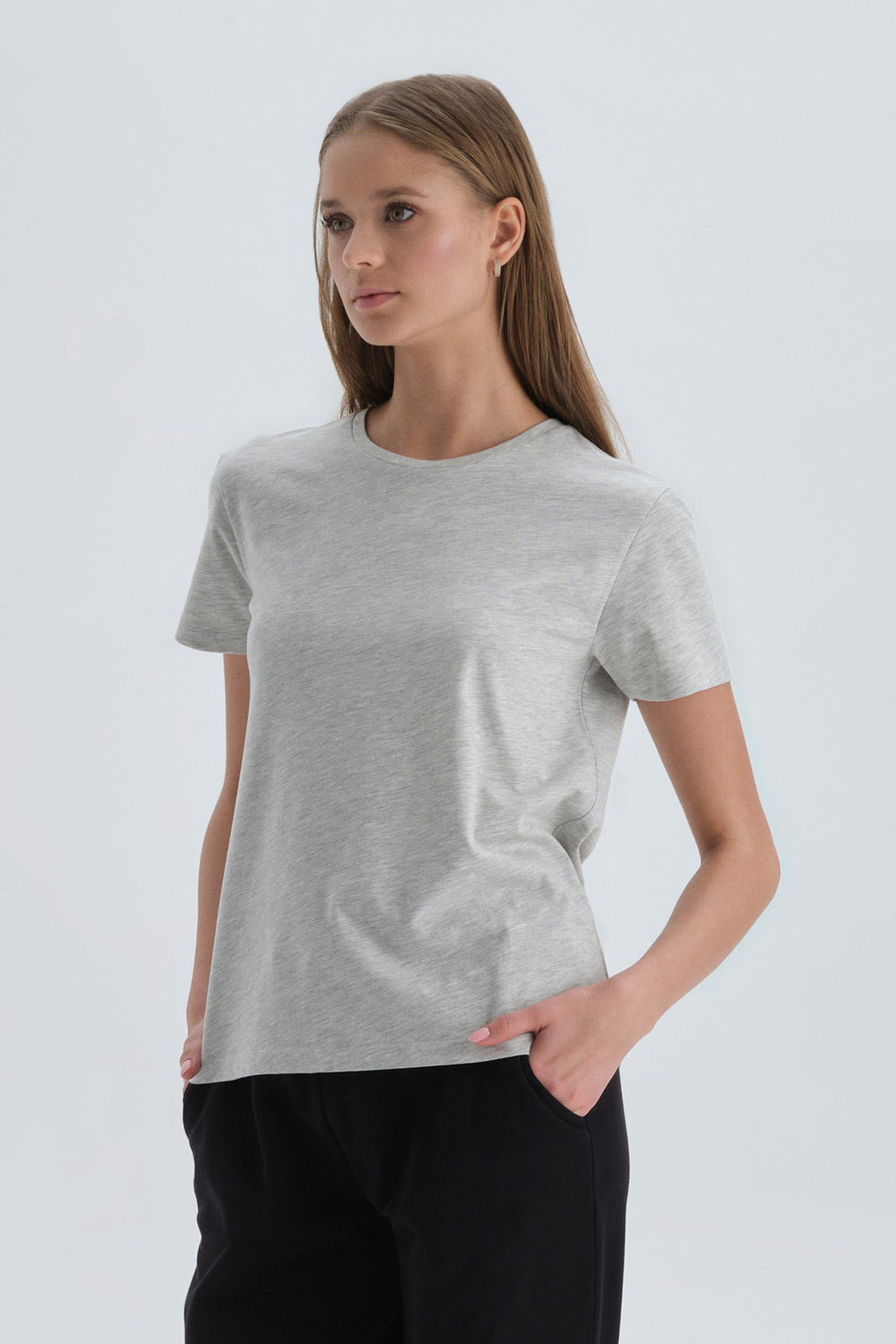 GREY MELANGE T-SHIRT