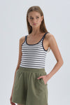 WHITE STRIPED TANKTOP