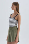 WHITE STRIPED TANKTOP