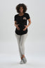Siyah Pamuklu Hamile T-Shirt