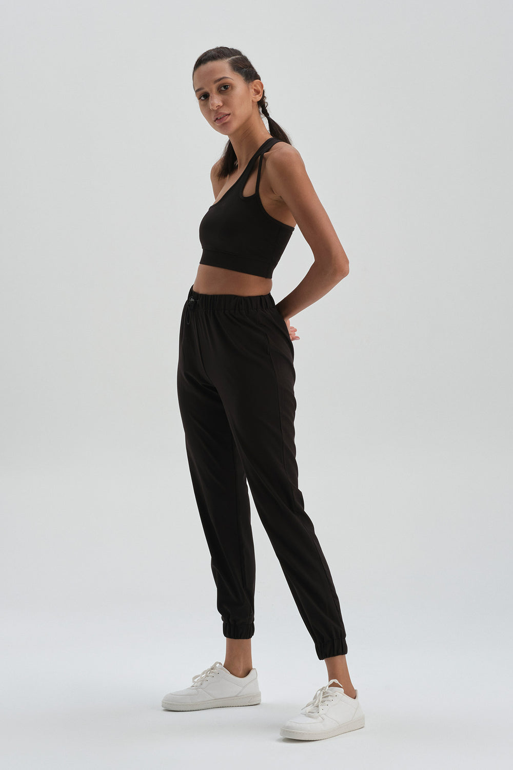 Siyah Dagi Active Tek Omuz Sporcu Sütyeni