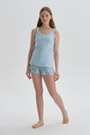 BLUE PRINTED SHORT
