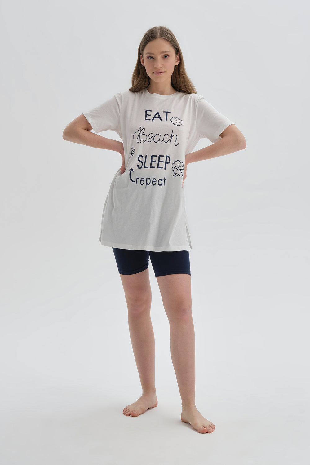 WHITE SHORT PYJAMA SET