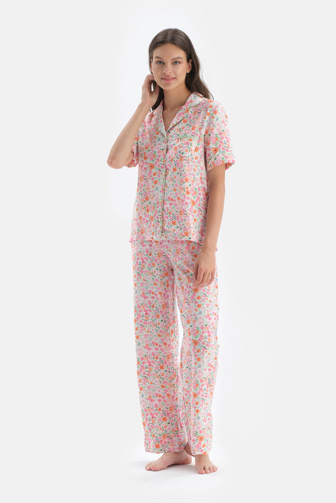 PINK PRINTED PYJAMA SET