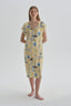 YELLOW PRINTED LOUNGEWEAR DRESS