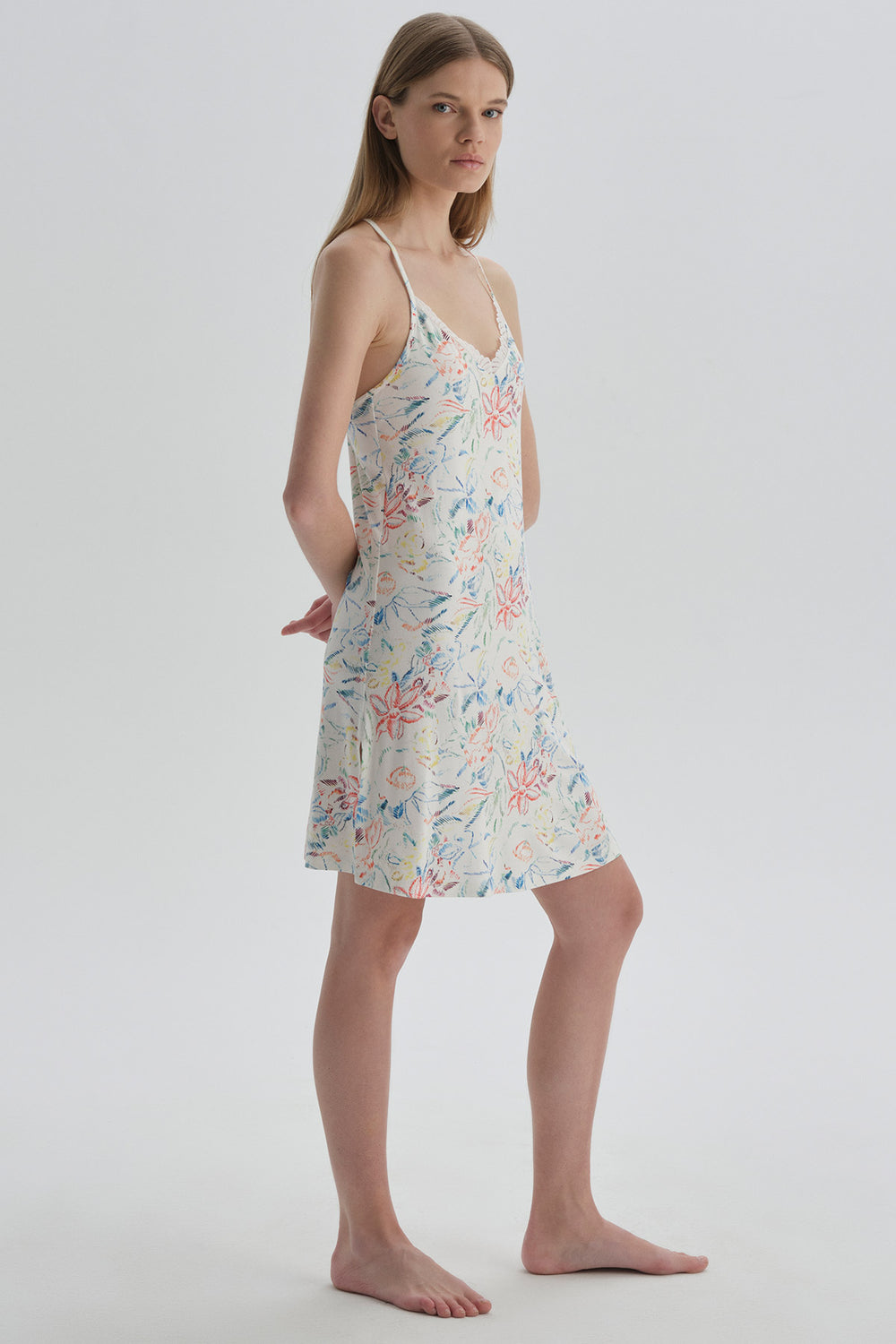 ECRU PRINTED NIGHTIE