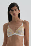 Ekru Kapsız Balensiz Dantelli Sütyen