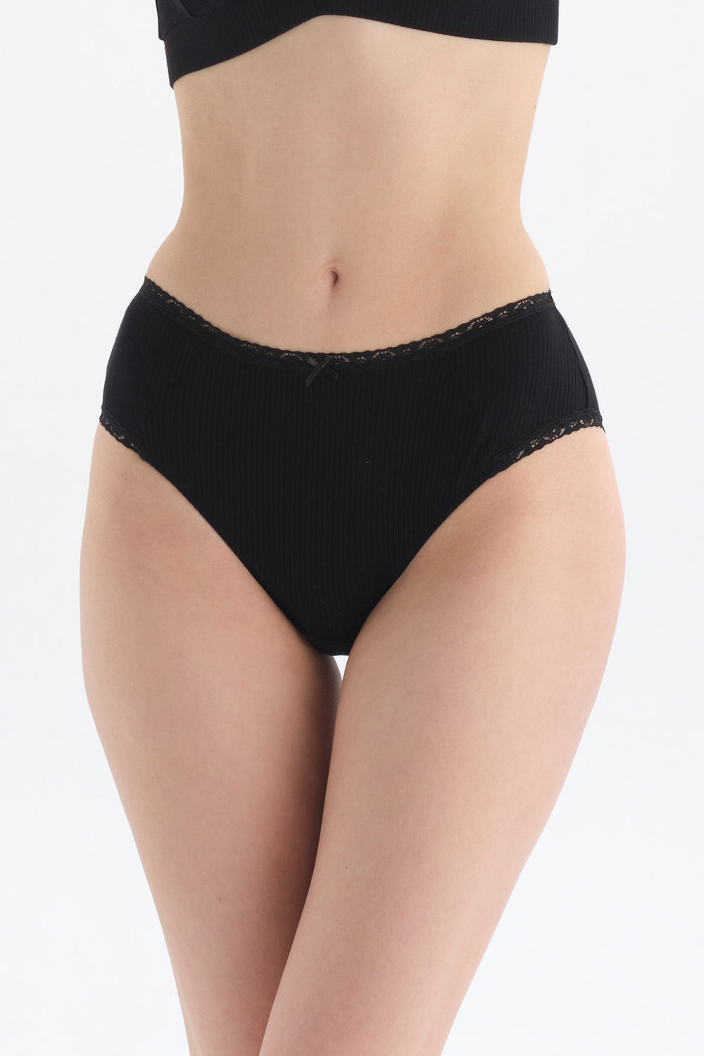BLACK HIGH WAIST SLIP