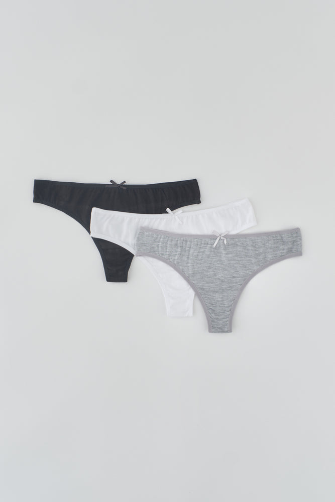MULTI COLOUR THONG PACK OF 3