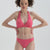 Fuşya Toparlayıcı Üçgen Geniş Bikini Üst
