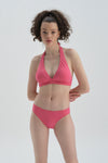 Fuşya Toparlayıcı Üçgen Geniş Bikini Üst
