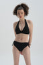 Siyah Toparlayıcı Üçgen Geniş Bikini Üst