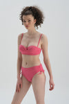 Fuşya Straplez Kaplı Bikini Üst
