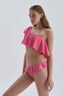 Fuşya Tek Omuz Volanlı Bikini Üst