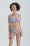 Pembe-Mavi Sabit Askılı Bralet Bikini Üst