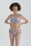 Pembe-Mavi Sabit Askılı Bralet Bikini Üst