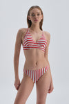 RED - WHITE BIKINI TOP
