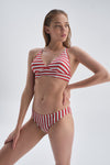 RED - WHITE BIKINI TOP