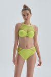 Fıstık Yeşili Halter Yaka i Bikini Üst