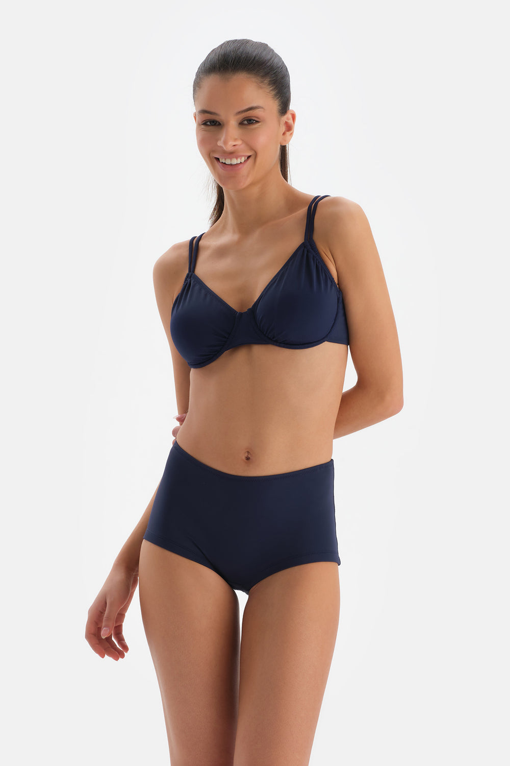 NAVY SHAPEWEAR BIKINI TOP