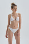 Beyaz Düşük Bel Bikini Alt