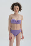 Lila Yanı Büzgülü Bikini Alt