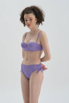 Lila Yanı Büzgülü Bikini Alt