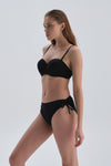 Siyah Yanı Büzgülü Bikini Alt
